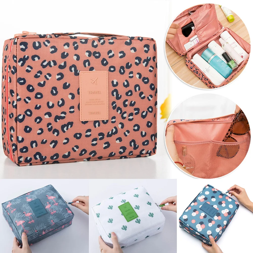 Travel Make Up Bag Toiletries Organizer Waterproof Cosmetic Bag Multifunction Travel Toiletry Bag Cases Capacity Pouch Girl Box multifunction travel clear makeup bag fashion diamond cosmetic bag toiletries organizer waterproof females storage make up cases