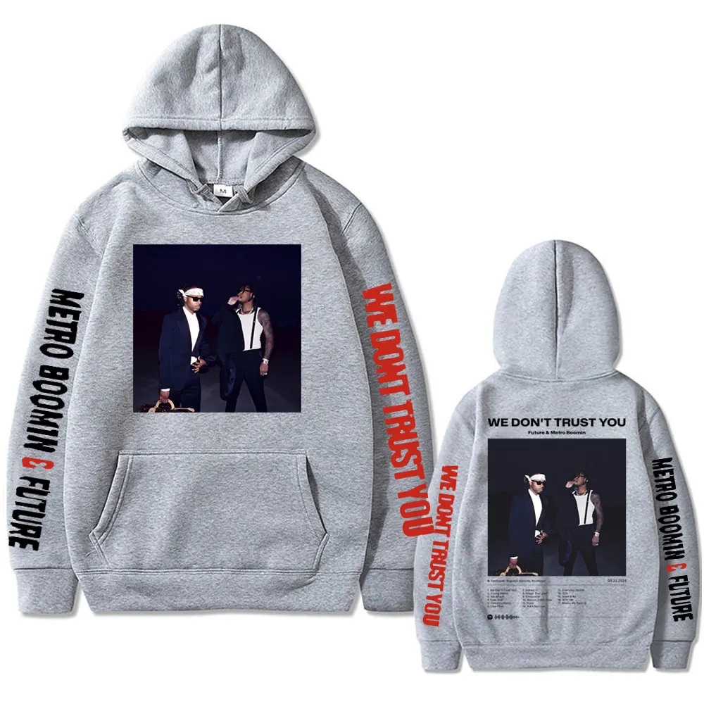 Rapper Future Metro Boomin Graphic Hoodie We Don't Trust You Hip Hop New Album Merch Hoodies Men's Casual Oversized Sweatshirt