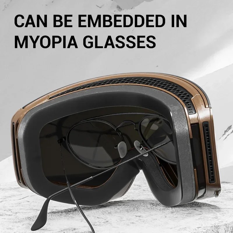 KAPVOE Sports Ski Goggles Double Layers Lens Anti-fog UV400 Skiing Snowboard Men Women Winter Outdoor Snow Motorcycle Goggles 6