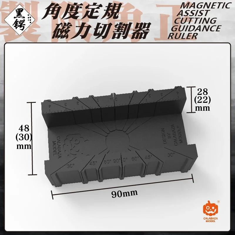 CALABAZA MODEL B061 Magnetic Assist Cutting Guidance Ruler Model Angle Cutter for Assembly Model Building Tools DIY