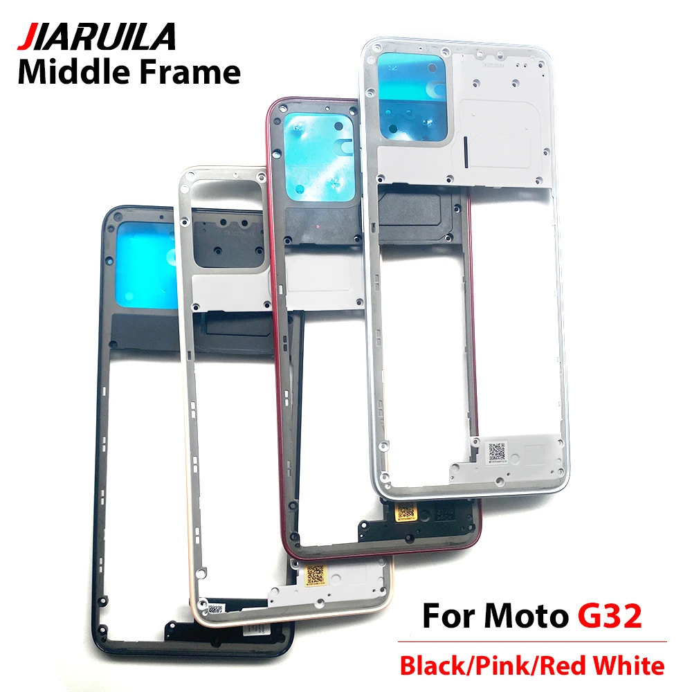 Moto G14 G24 G32 G24 Power 중간 프레임 수리 및 교체 부품용 새 뒷면 커버 중간 프레임 홀더 하우징