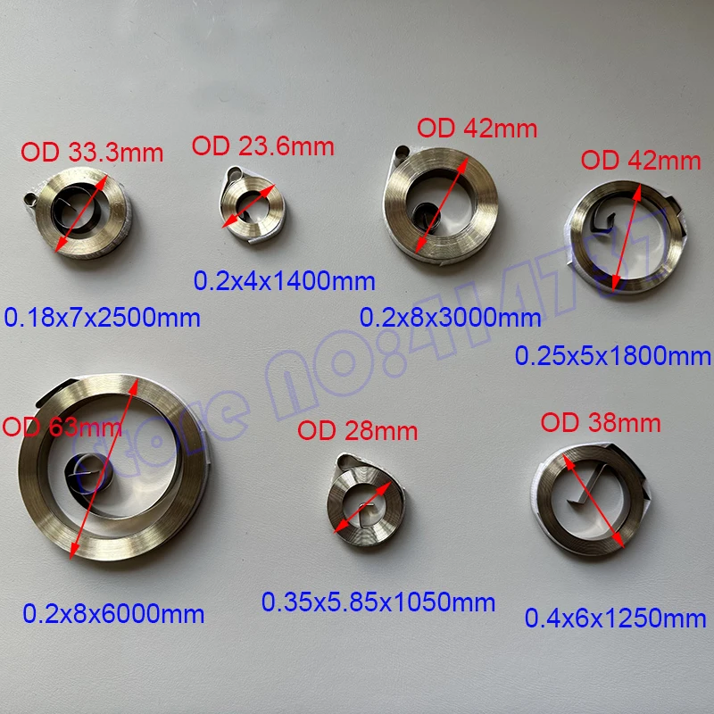 Espiral Flat Wire para Assento de Criança Força Constante Começando Máquina Cinto de Segurança Bobina Primavera 01805 Milímetros Espessura