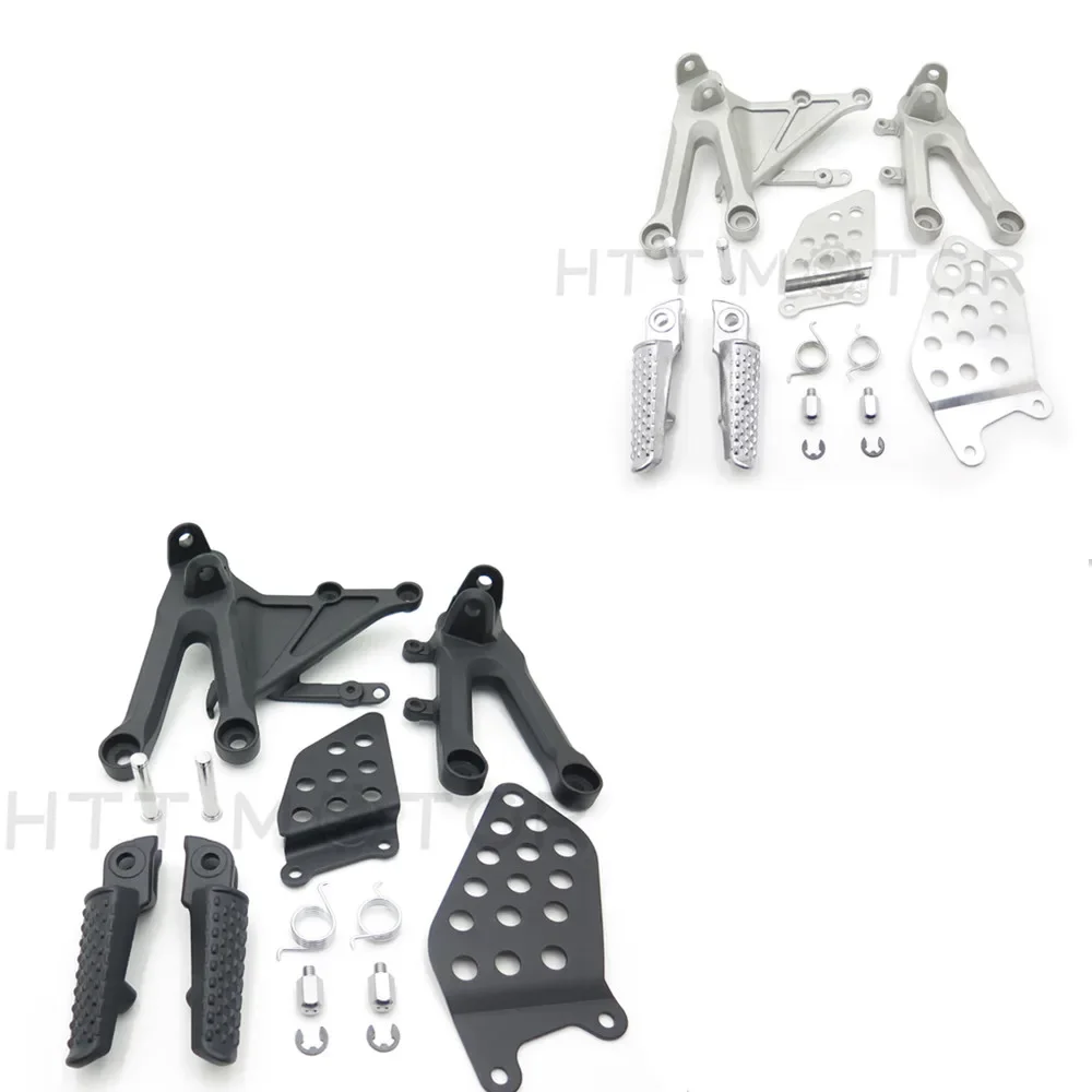 

Front Footrest Foot Pegs Bracket Set For HONDA CBR1000RR 2004-2007 2005 2006 Black Aftermarket free shipping motorcycle parts