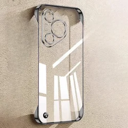Ultra Electroplated Transparent Frameless Phone Case - Sleek and Durable Design for Huawei Pura 70 (Black)