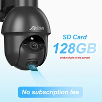 ANRAN – caméra de Surveillance extérieure 3MP, Compatible avec Alexa, WiFi 2.4G, sans fil, batterie solaire, projecteur, détection de mouvement PIR 4