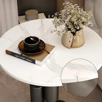 Table d'appoint créative de style crème, petite table ronde pour salon, table basse créative ou petite table ronde pour salle à manger. 2