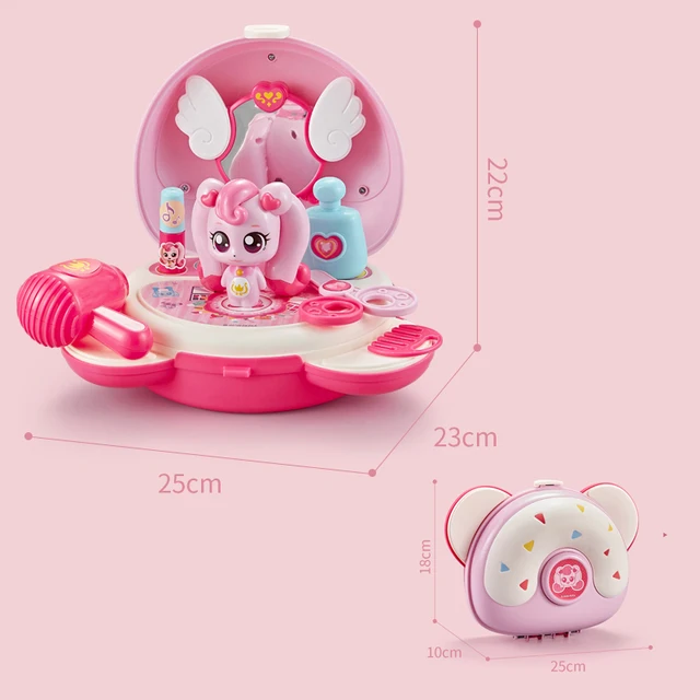 캐치! 티니핑 Cute Bag Dressing Pretend Play Make Up Toy Pink Simulation Makeup Set Play House Toys Birthday Christmas Gift For Girl 2