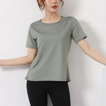 Women Sport Tank Tops Loose Yoga Tops Quick Dry Short Sleeve Workout Sport Tops For Women Fitness Sport Yoga Shirt 3