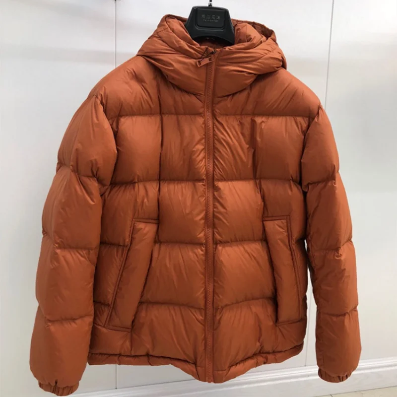 

Autumn Winter Men's Duck Down Coat Ultra Light Short Style Hooded Fluffy Down Jackets Male Windproof Warm Parkas Men's Clothing