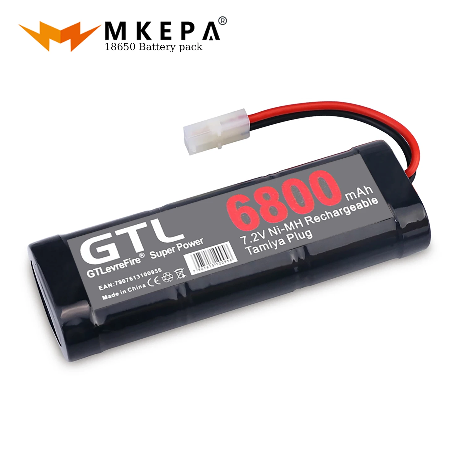 Mkepa 7.2v 6800mah Nimh Replacement Rc Battery With Tamiya Discharge