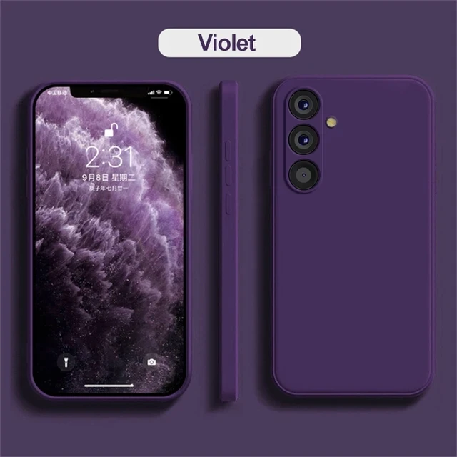 thumbnail image 1 of Galaxy S24 23 23 22 21 Liquid Silicon Phone Case For Samsung Galaxy S24 Plus S23 Ultra S22 S20 FE A54 53 Soft Shockproof Cover, 1 of 5