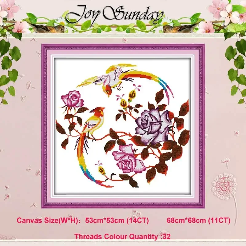 Embroidery Thread,Cross Stitch Kit for Wreath Patterns DIY