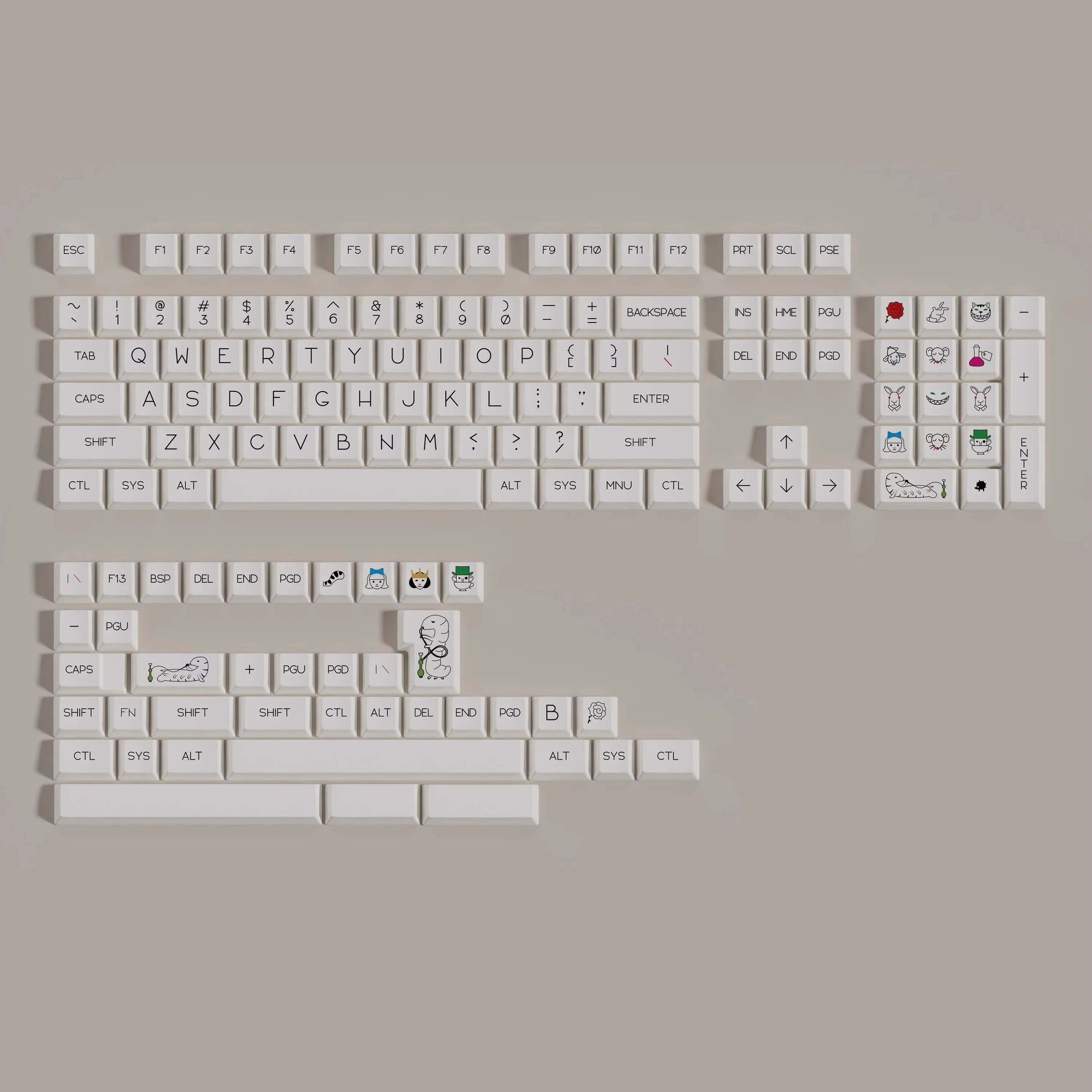 Alice Francês Azerty Keycaps Gmk Redful para Perfil Cereja Hebraico Coreano Keycap Grego Pbt Dye Subbed Keycap Conjunto Gmk Honra 2048 - Imagem 2