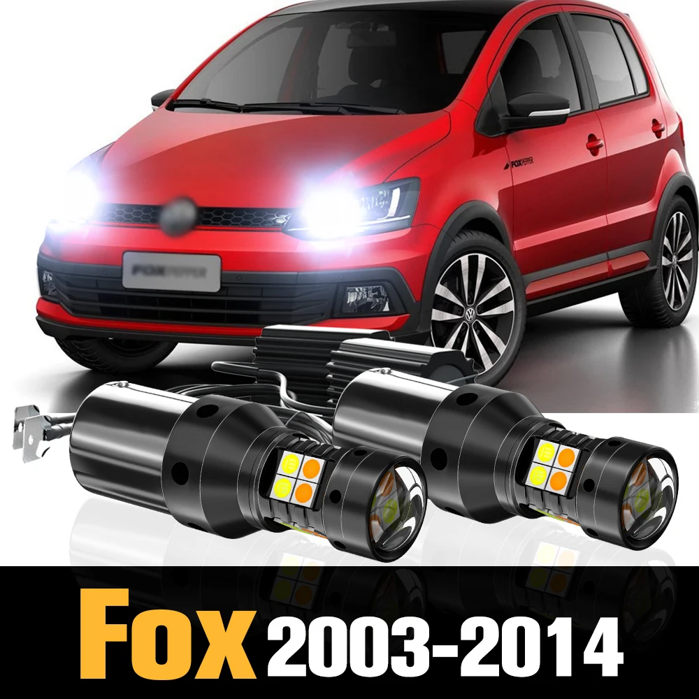

2pcs Canbus LED Dual Mode Turn Signal+Daytime Running Light DRL Accessories For VW Fox 2003-2014 2004 2005 2008 2009 2010 2011
