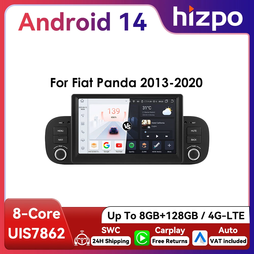 Fiat Panda CarPlay / Android Auto nachrüsten | 141 (I), 169 (II), 319 (III