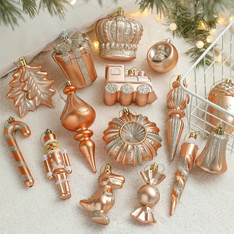 Christmas Tree Hanging Ornament Candy Champagne Pendants Navidad New Year Home Party Decoration Festival Supplies