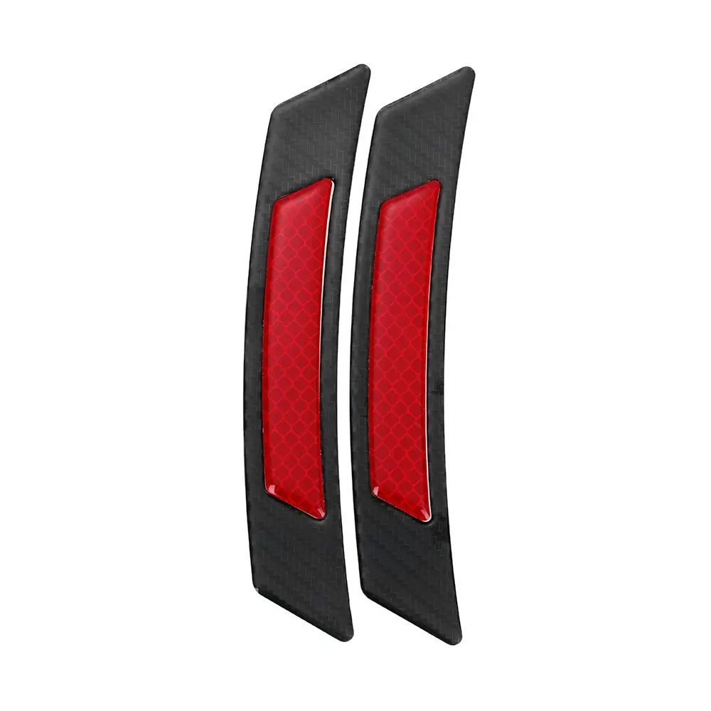 2Pcs Carbon Fiber Protection Car Wheel Eyebrow Edge Reflective Guard Sticker Hot