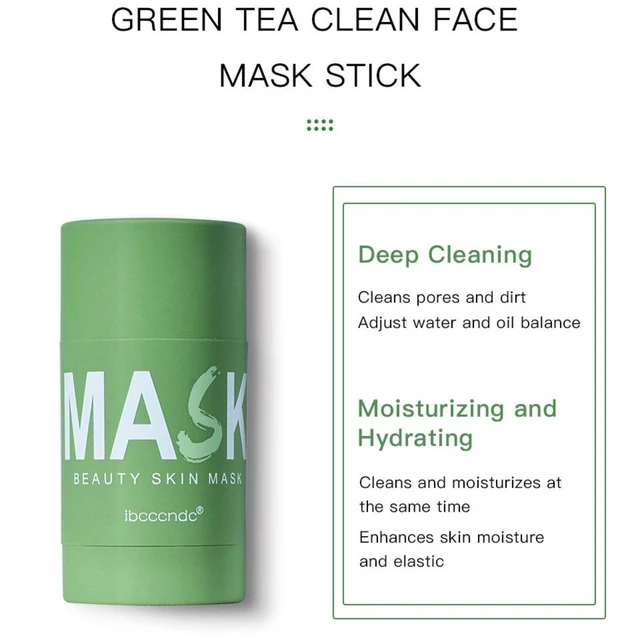 Gentle Cleansing Green Tea Mud Mask - Acne Remover and Blackheads Treatment with Oil Control - Face Mask for Clearer Skin and Po 4