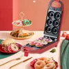 Sandwich Maker 1PC 6-in-1 Breakfast Machine Waffle Maker Donuts Sandwiches Fritters Tarts Egg Cakes Multifunctional Home Use 6