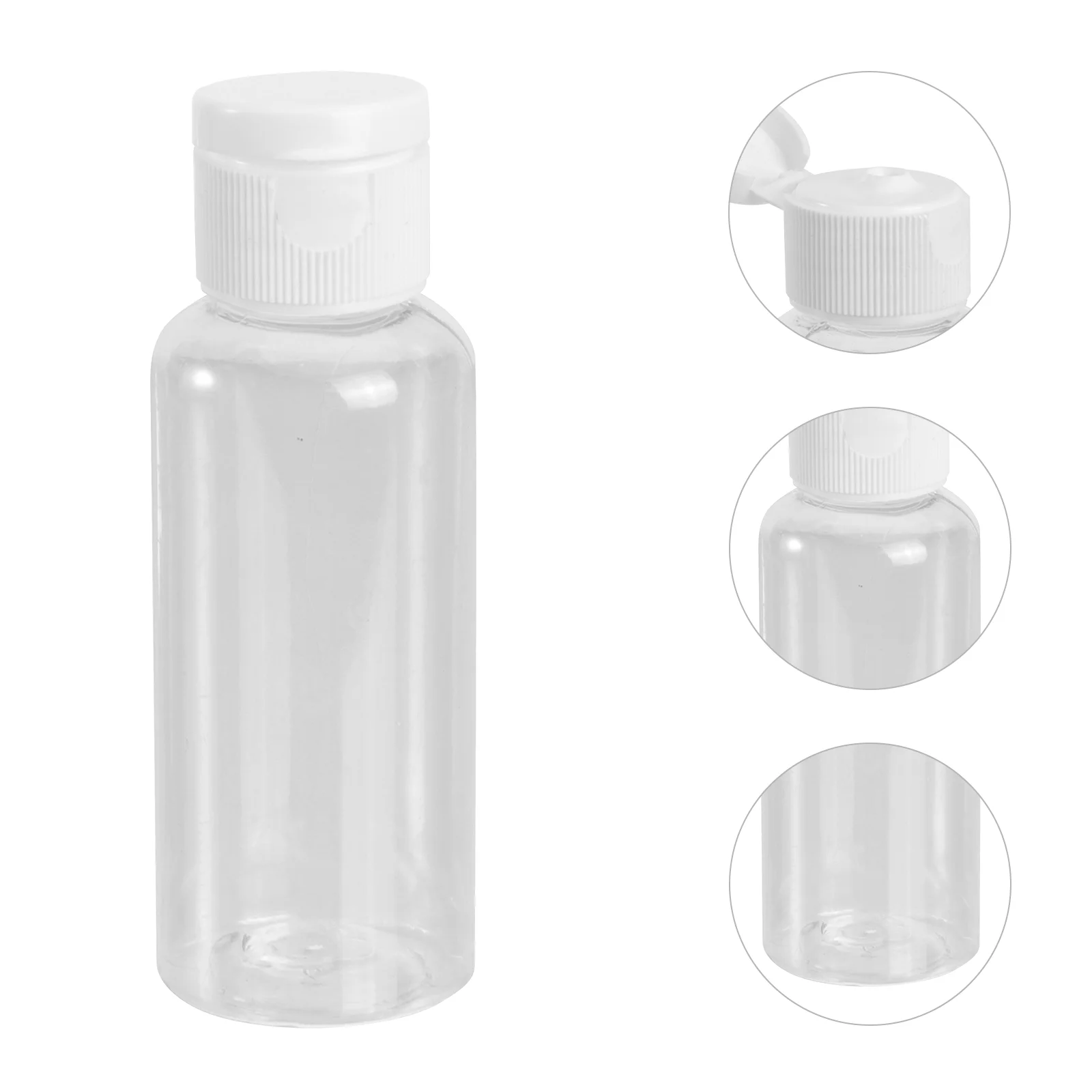 

10PCS Bottles Clear Bottles For Shampoo Lotion Body Toner ( Caps for Ramdom Color )