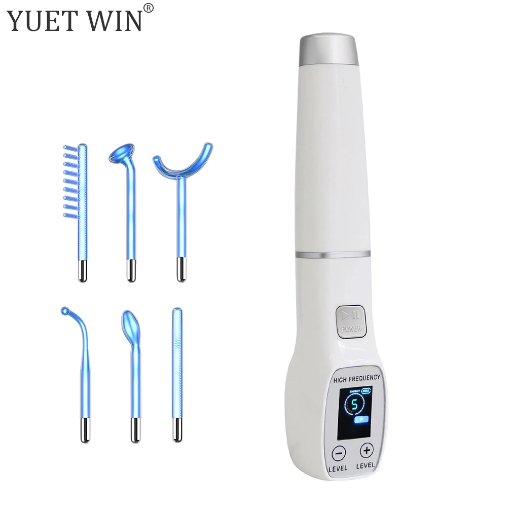 High Frequency Electrode Wand Glass Tube Electrotherapy Acne Spot Remover Skin Care Home Spa Beauty Facial Therapy Wand facial acne wand electrotherapy skin care tool
