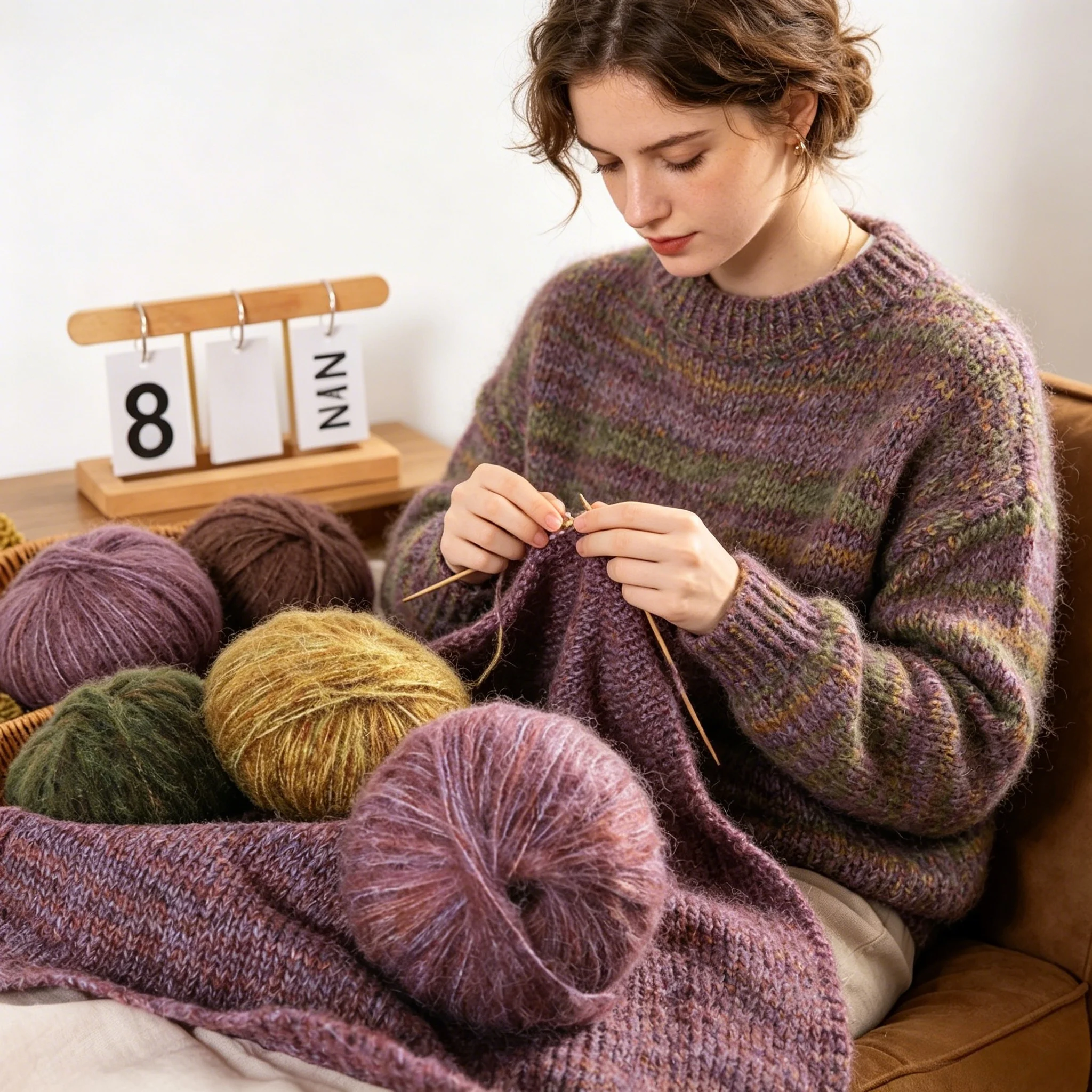 Confezione da 3 rotoli di filato mohair a pelo lungo, 50 g per rotolo, totale 150 g, filato mohair fantasia, disponibile in più colori, adatto per lavori a maglia, uncinetto, maglioni, sciarpe e accessori per capelli
