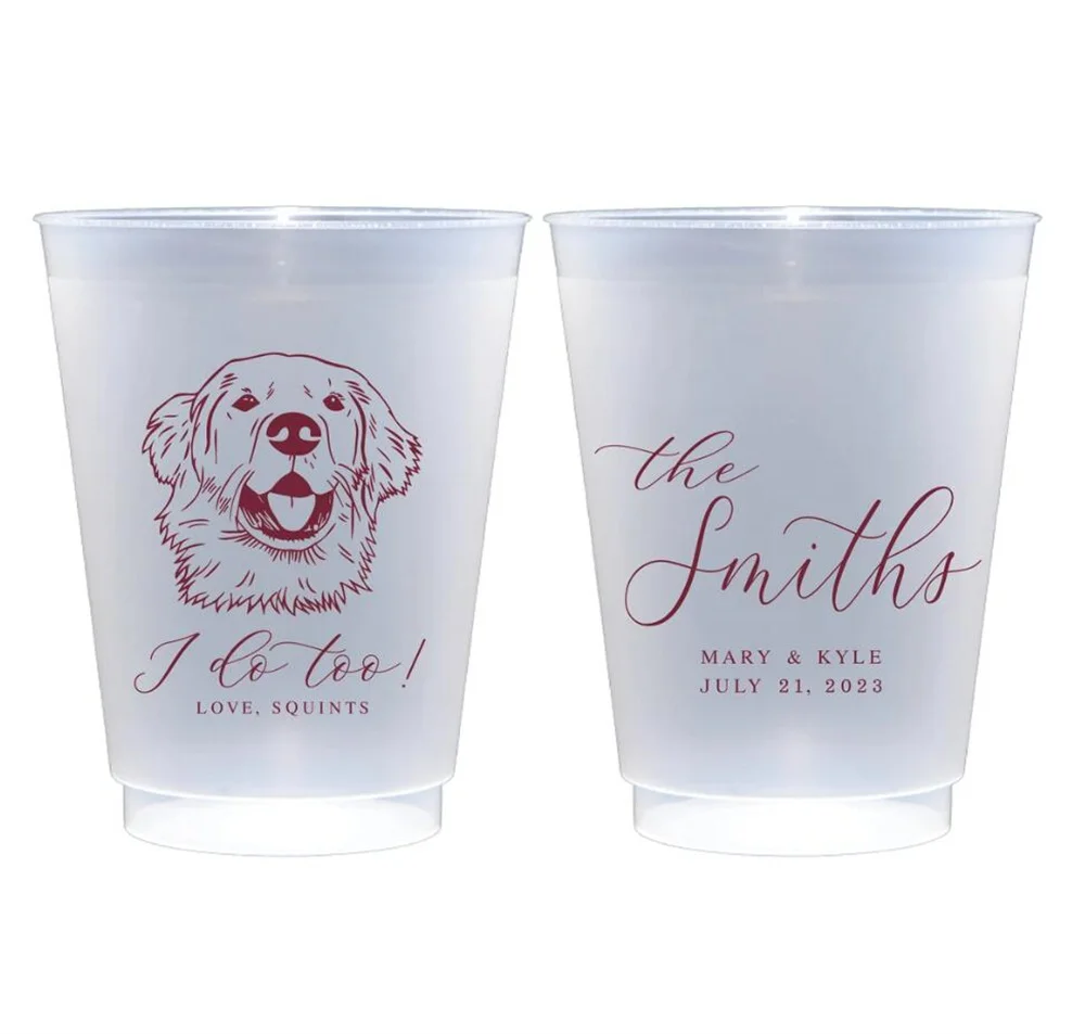 Personalized Frosted Plastic Cups