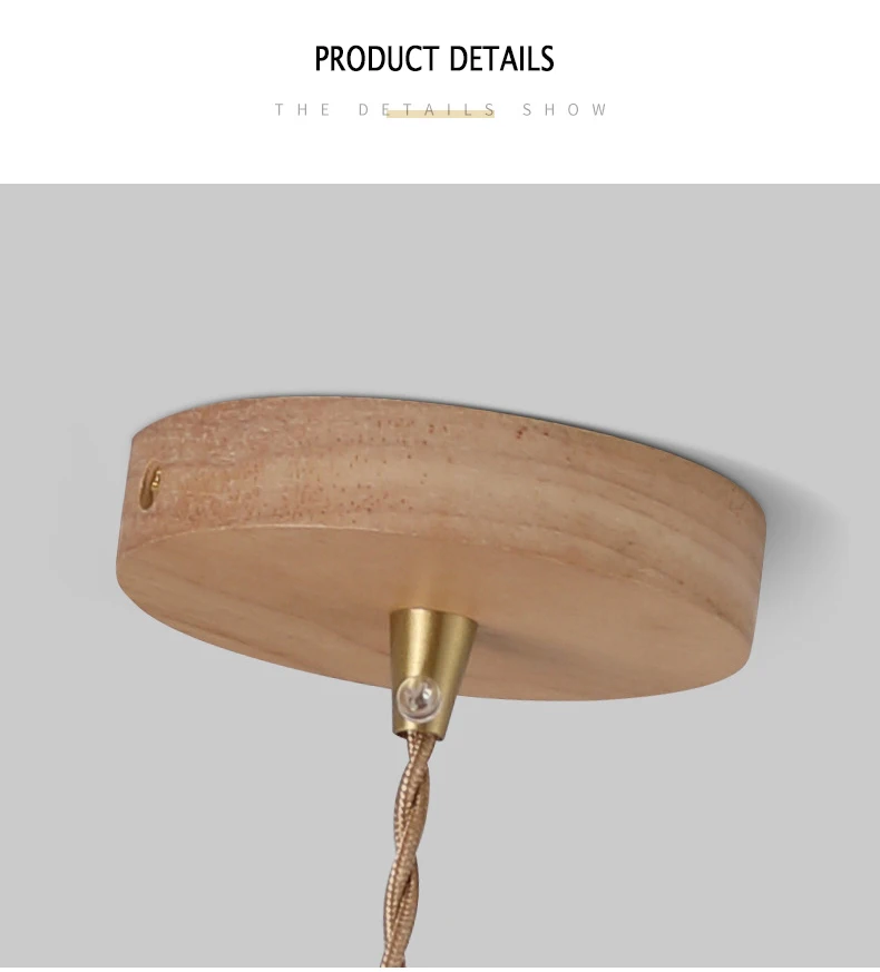 Nordic Solid Wood Pendant Light Bedside Dining Table Art Decorative Log Lamps Creative Restaurant Bar Tea Room Hanging Light E27