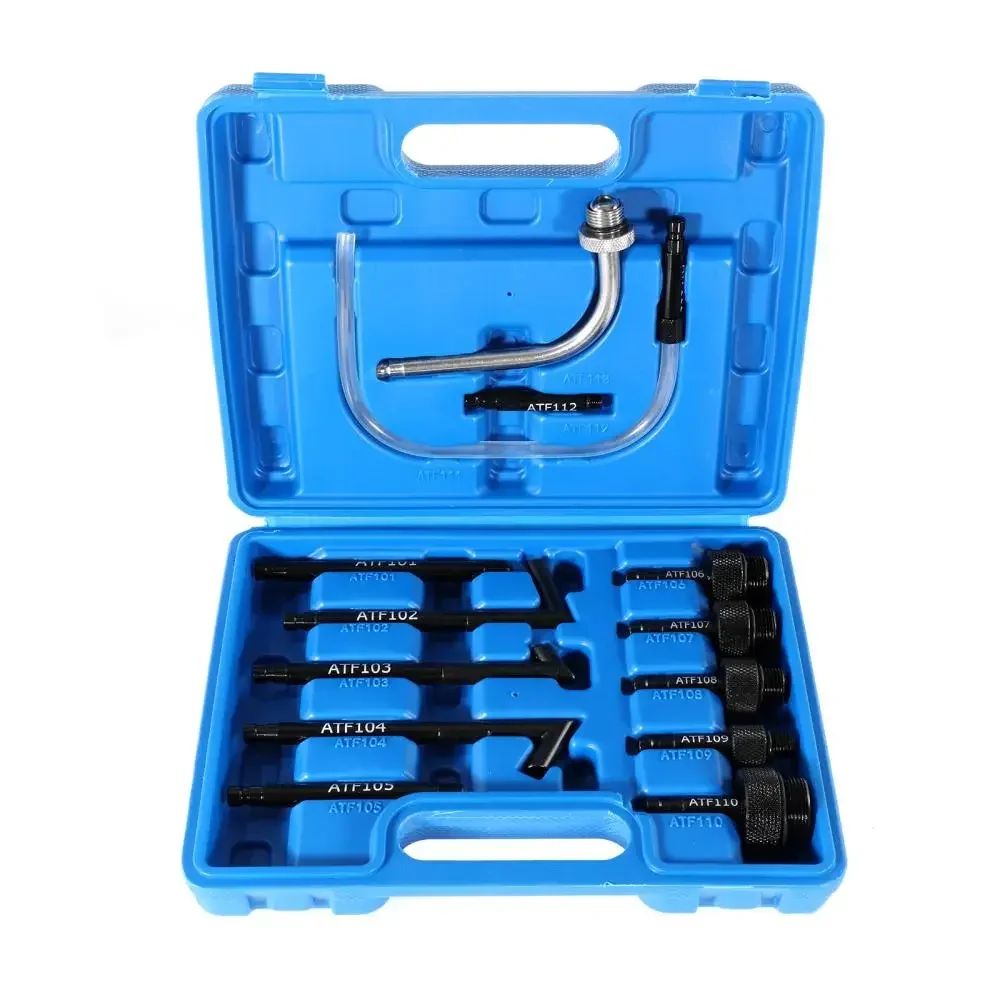 3/10L Pneumatic Transmission Oil Filling Tool Manual Brake Fluid Filler Hydraulic Clutch Oil Pump Bleeder with 13Pcs ATF Adapter