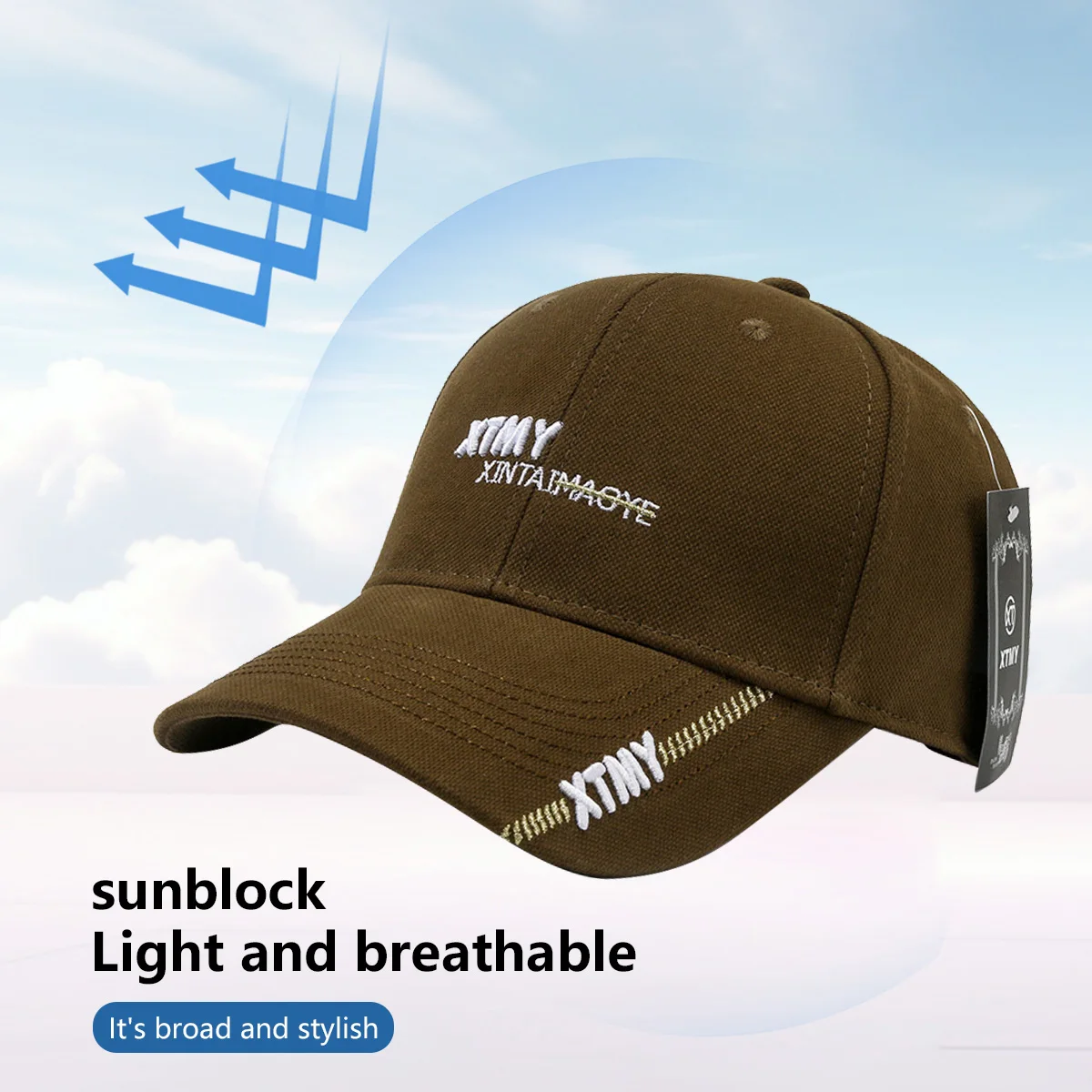 Four Seasons Men's Baseball Cap Casual Wash Embroidered Cap Curved Brim Bowler Sun Hat Official Website