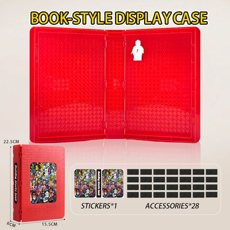 Elegant Minifigure Display Case & Stand - Dustproof Storage Organizer, Perfect Kids' Toy Gift with Openable Design