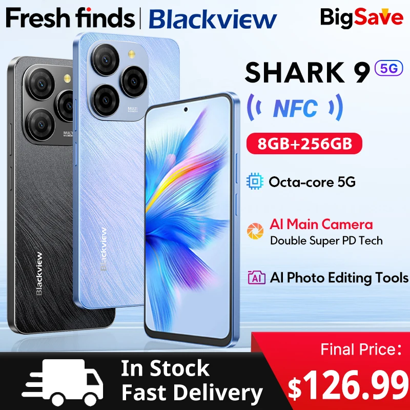 外付けハードディスク・ドライブ Blackview SHARK 9 8GB/256GB 世界初公開】Blackview SHARK 9 5Gスマートフォン 6.67'' HD+