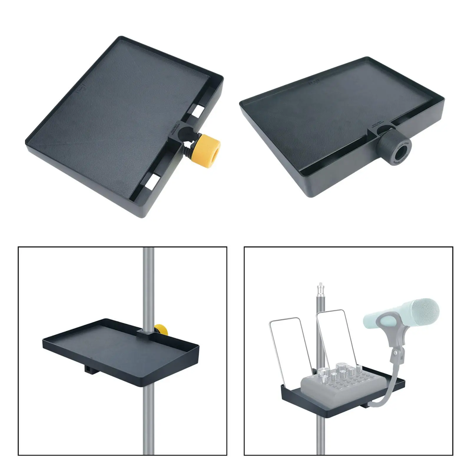 Mic Stand Tray Anti Slip Sound Card Tray for Music Studio Music Sheet Stage