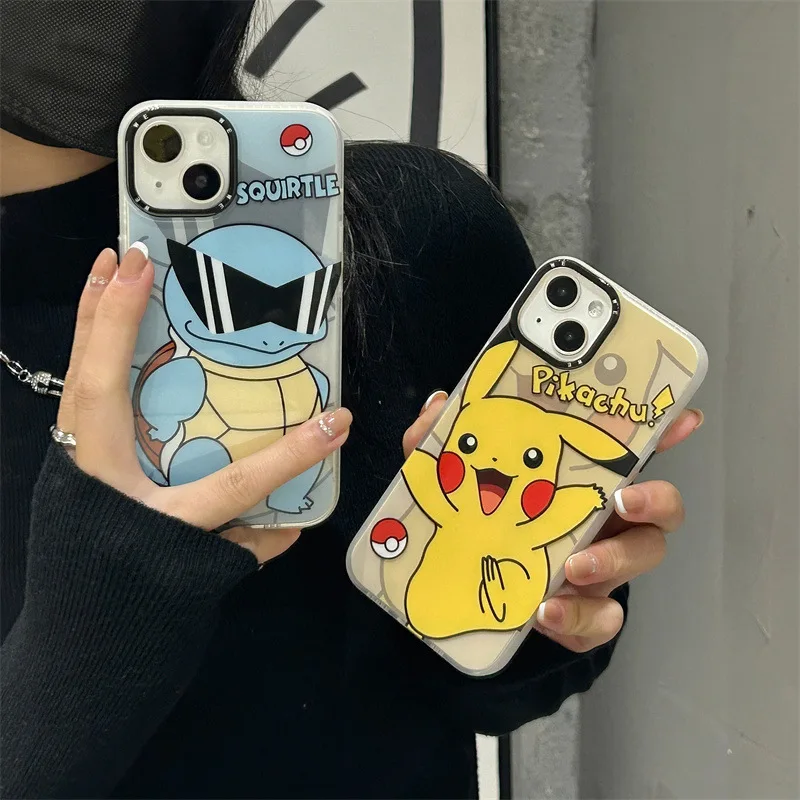 

Pokemon Pikachu Mobile Phone Case Plush Bear Anti-Fall Cartoon Kawaii Comfortable Touch All-Inclusive for Iphone 12 13 14 Promax