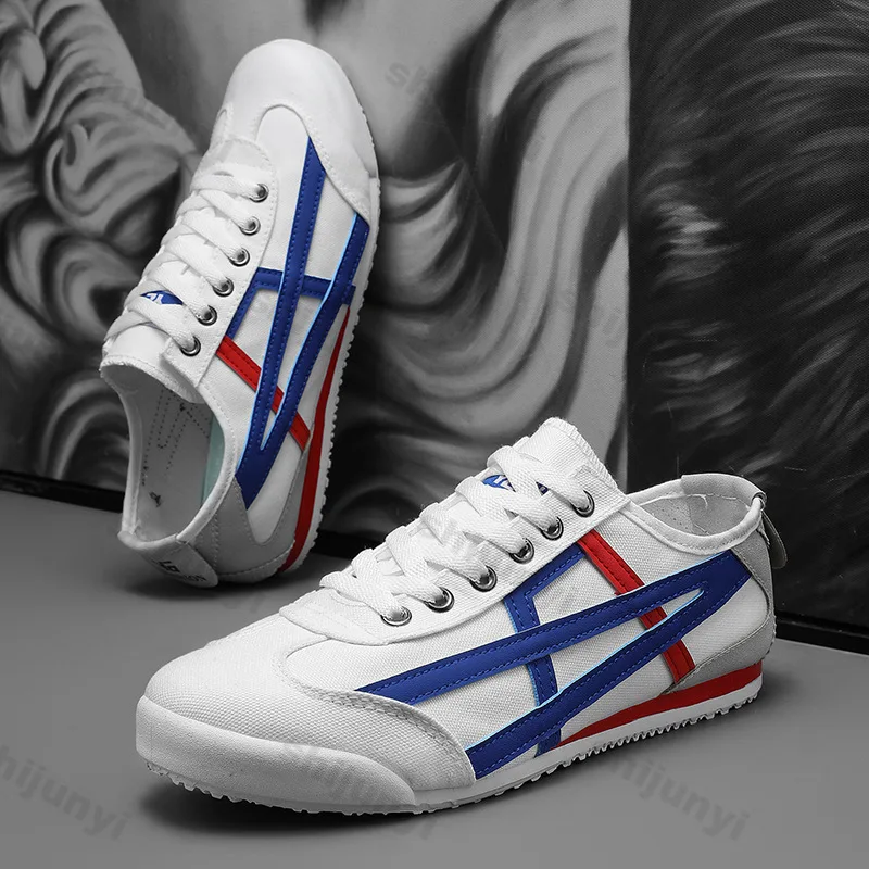 Summer Men's Canvas Shoes Breathable Comfortable Non Slip Casual Shoes Fashion Lightweight Outdoor Walking Flats Shoes 4