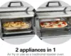 Beach Toaster Oven Air Fryer Combo with Large Capacity, Fits 6 Slices or 12” Pizza, 4 Cooking Functions for Convection, 6