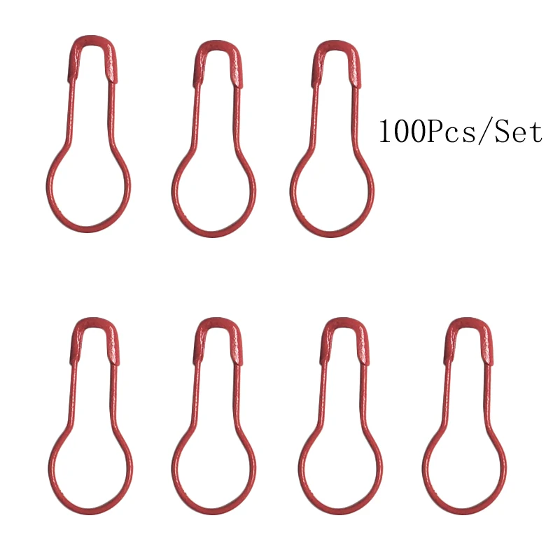 Metal Pins 100Pcs Safety Pin Gourd Shape Mix Color Metal Pins Crafts Knitting Cross Stitch Holder DIY Sewing Accessories Marker Tag Clips