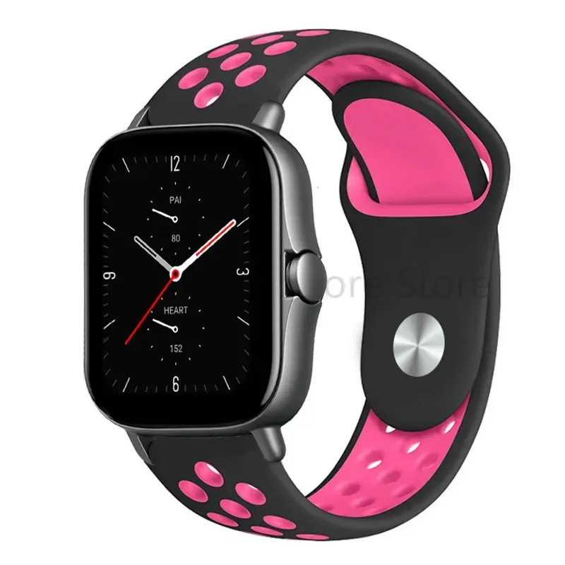 Silicone Sport Watch Band Replacement - Adjustable Strap for Smartwatches (20mm/22mm)