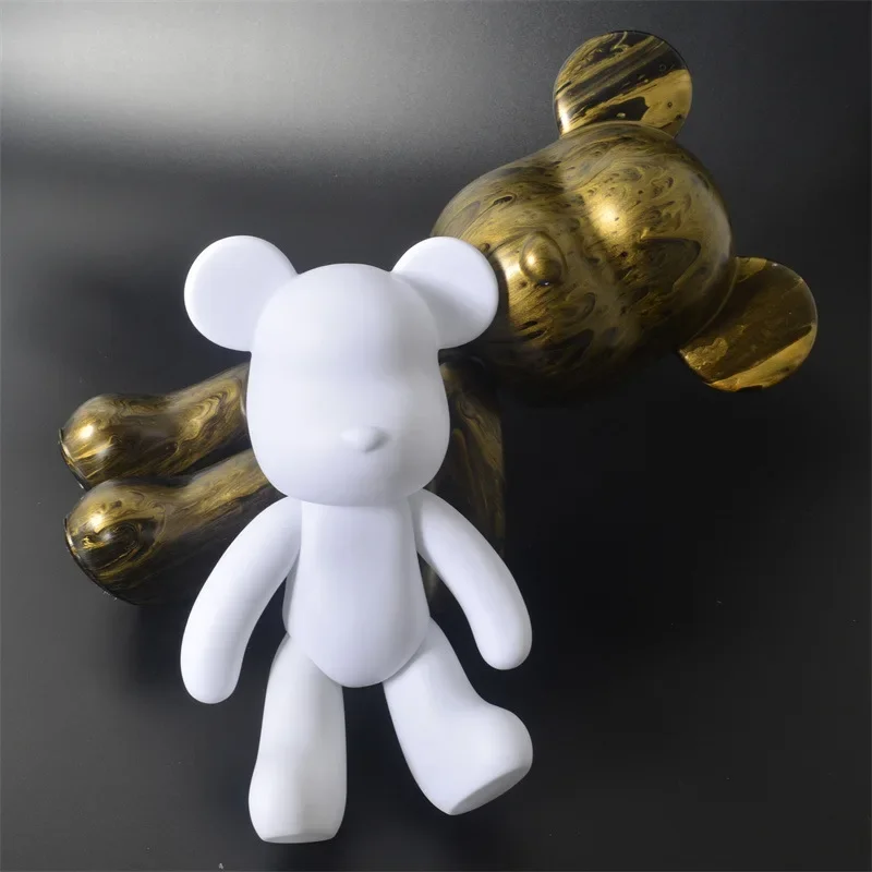 White Enamel Fluid Bear DIY Diamond Sticking Handmade Toy