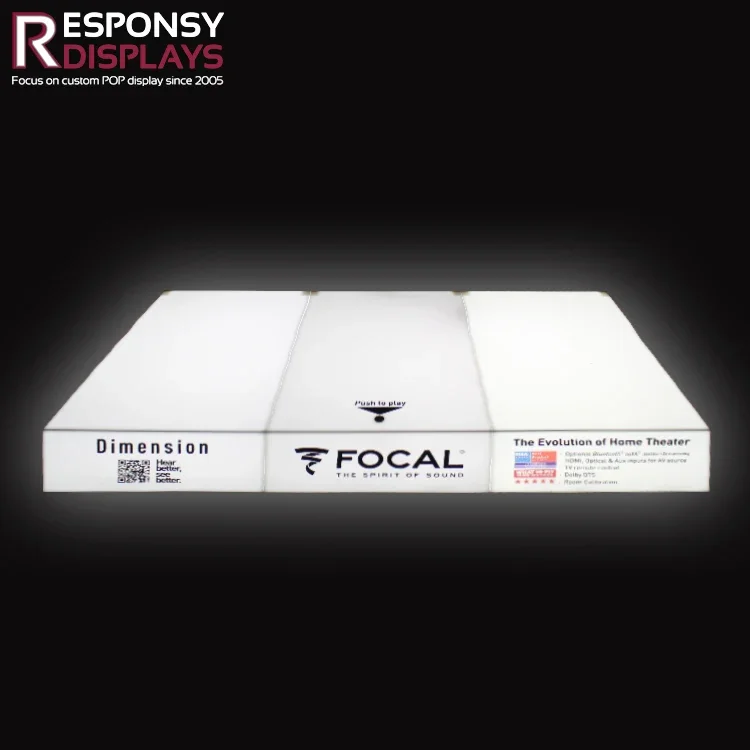 counter size electronic POP acrylic audio sound display stand