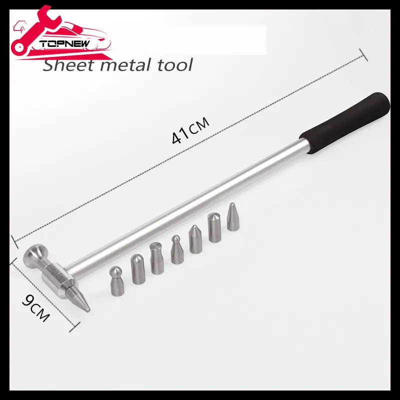 

Automobile Sheet Metal Repair Tool Paintless Dent Repair Hammer Replaceable Head Leveling Hammer Stainless Steel and Aluminum