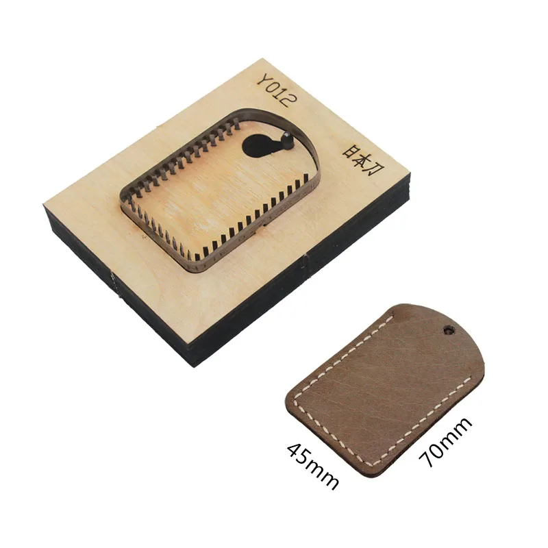 Japan steel blade dies Cutter double side IC ID card holder DIY leather craft key ring knife mould die cut hand punch tool