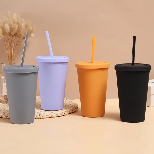 Matte 16 oz Skinny Tumbler with Straw & Double Wall Insulation - Blanks  Collection