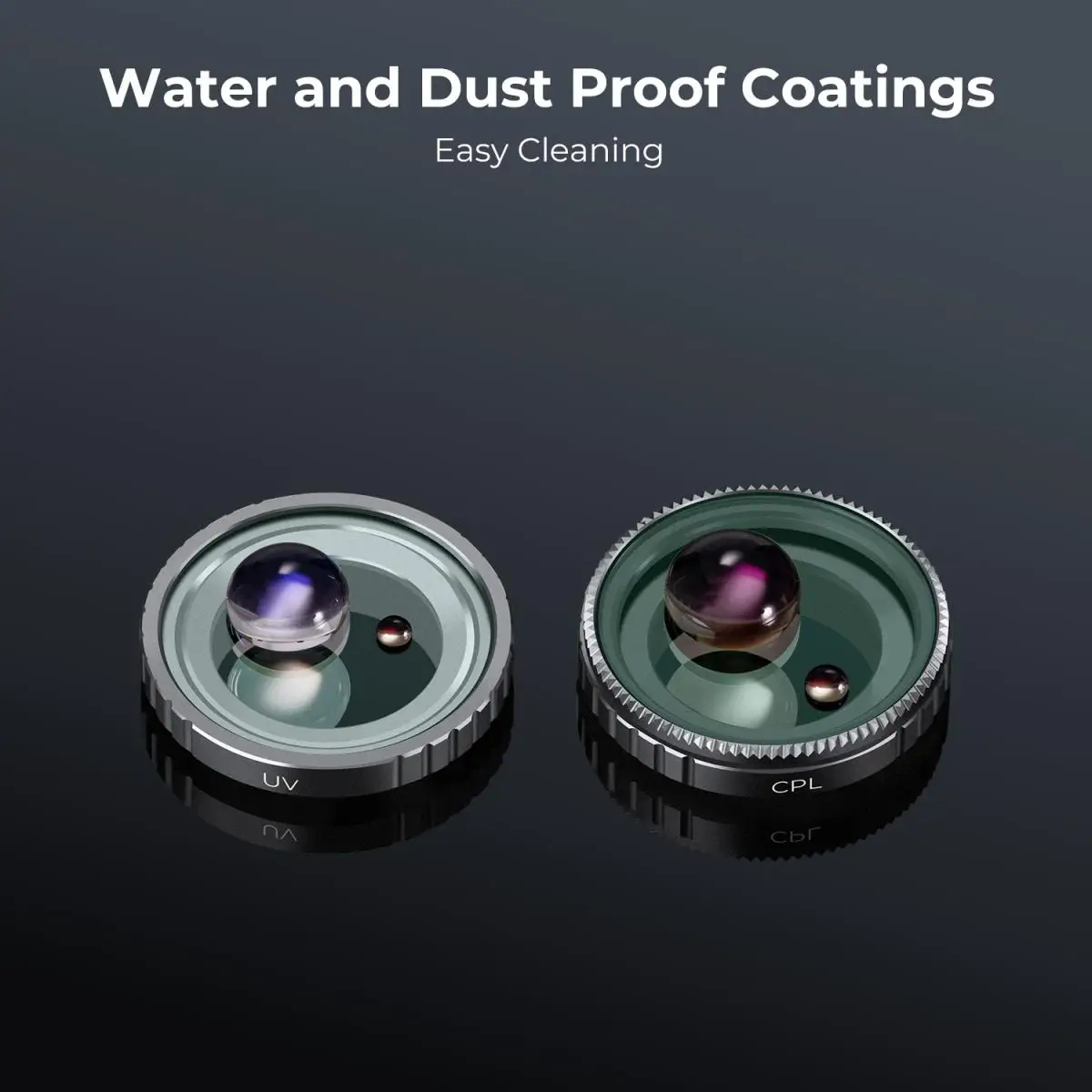 K & F Concept UV + CPL + ND4 필터 세트, Insta360 GO3 용, 28 멀티 코팅 광학 유리 방수 필터, 액션 카메라 액세서리