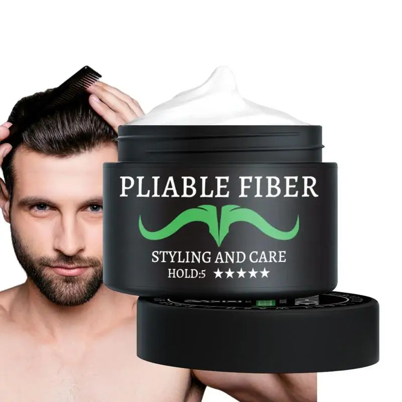 

Men Hair Gel Fiber Pomade For Man 68g Edge Smooth Defining Wax Long-lasting Shaping Cream Non Greasy Strong Hold Salon Styling