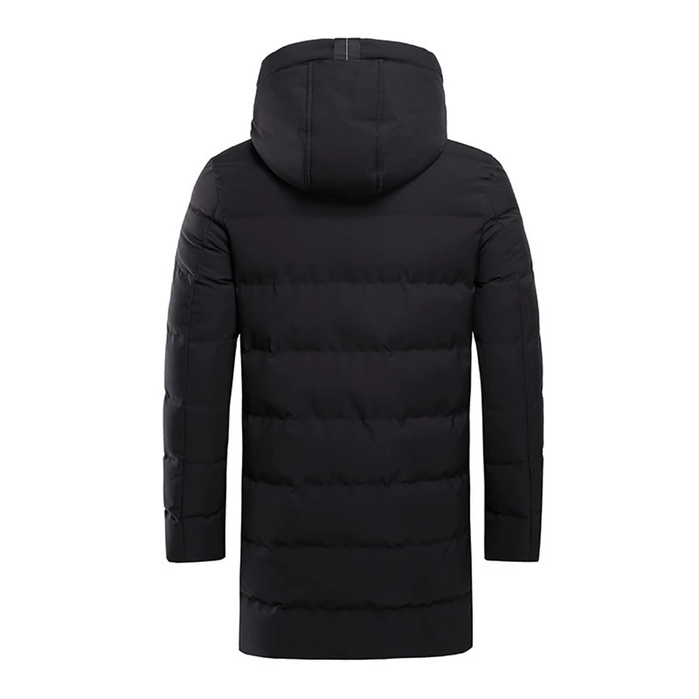 Mens Coats Winter Warm Parkas Middle-Length Jacket Outwear Male 2022 Casual Hooded Thicken Long Parka Overcoat Male Windbreaker
