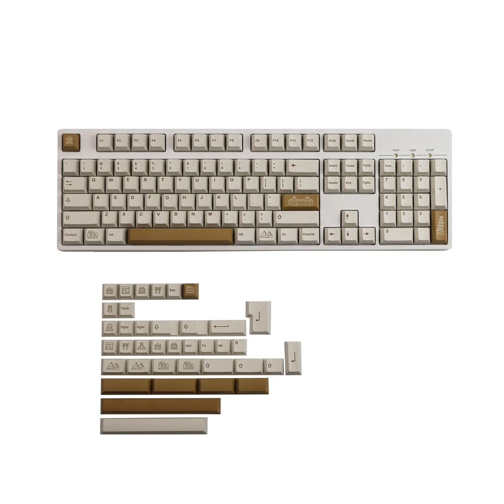 Gmk Anime-sublimação Keycap Teclado Esferas Pbt Cereja Dye-sublimação 1.25u 1.75u 2u 2.25u Shift 2u 3u 6.25u 7u Barra de Espaço - Imagem 2