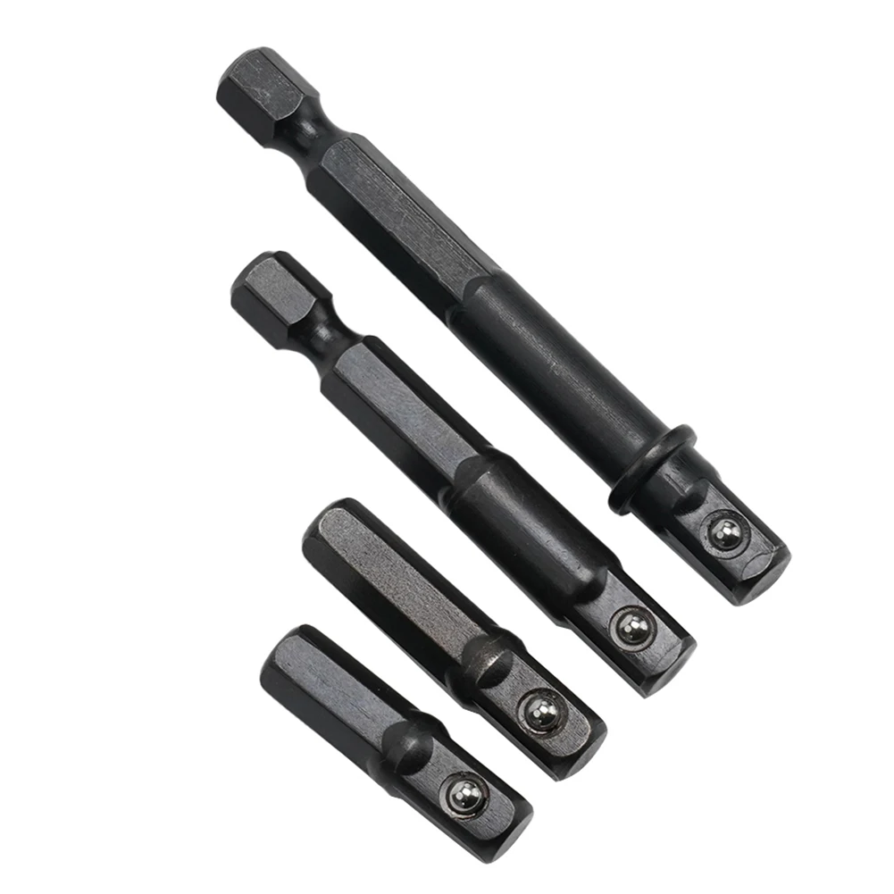 

1pc Impact Socket Adapter 1/4 Inch Shank Drill Bits Extension Rod For Impact Driver Hex Shank To Square Socket Extension