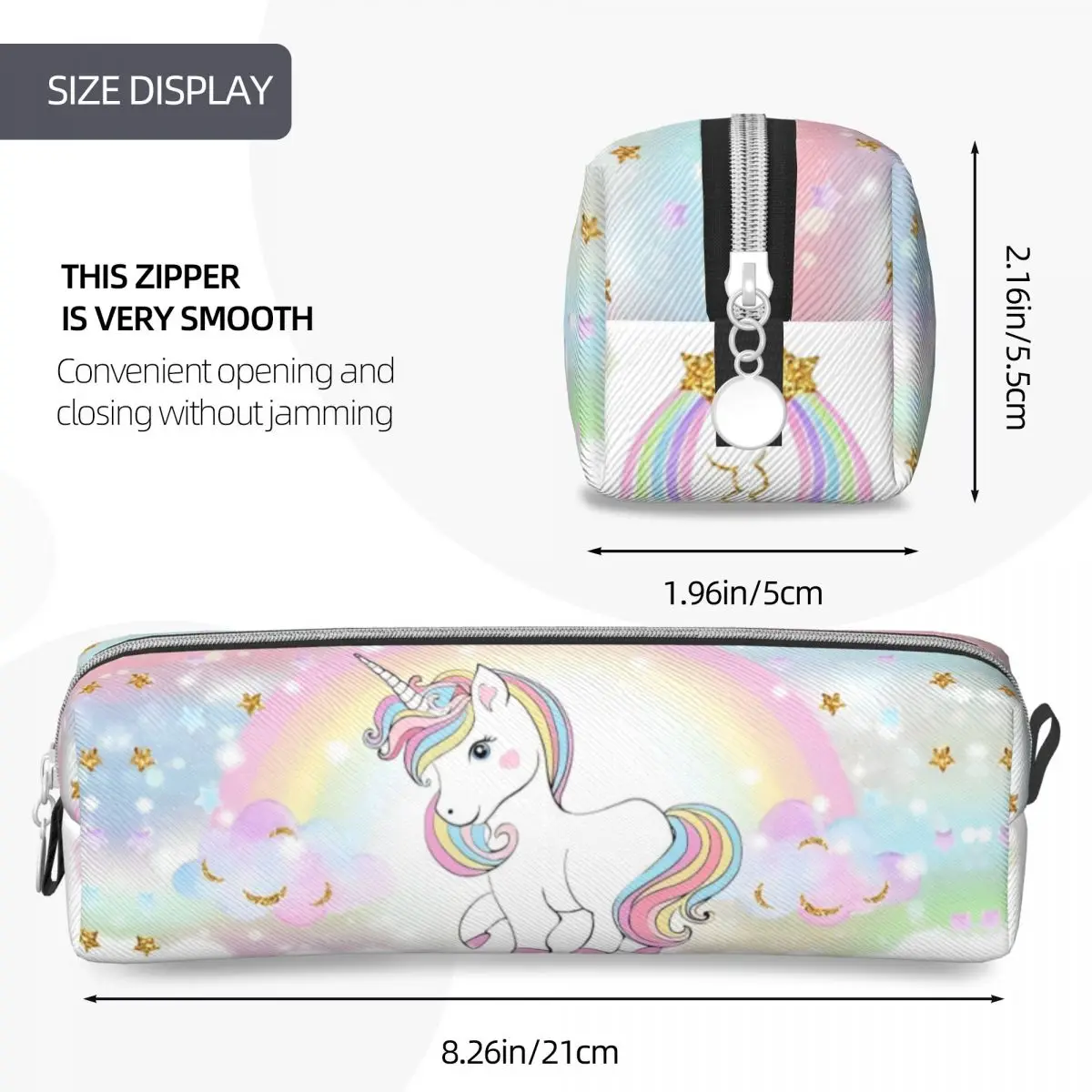 Cartoon Unicorn Pencil Case Fun Cute Pen Bag Girl Boy Big Capacity School Supplies Zipper Pencil Box