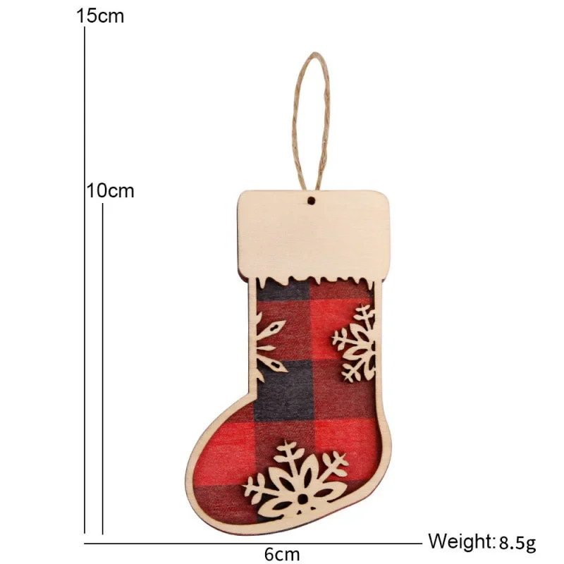 thumbnail image 1 of Adornos navideños de madera para colgar, bolas de Navidad, muñeco de nieve, manualidades para árbol de Navidad, regalos de Año Nuevo para el hogar, 1 of 5